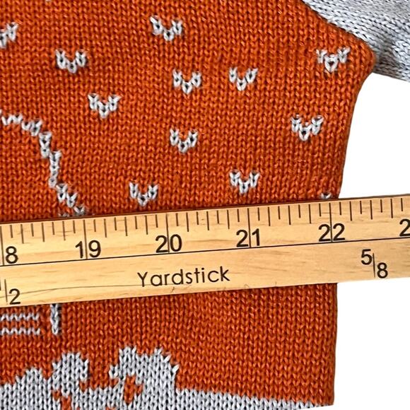 Traeger BBQ Novelty Sweater Mens XXL Orange Grey Farm Barn Pigs Grill Gift Idea - Picture 5 of 8